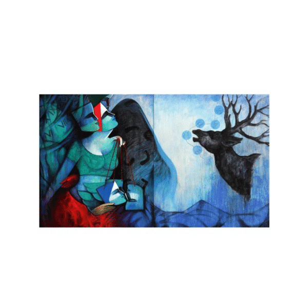 The Divine Couple | Acrylic On Canvas | By Nawal Kishore