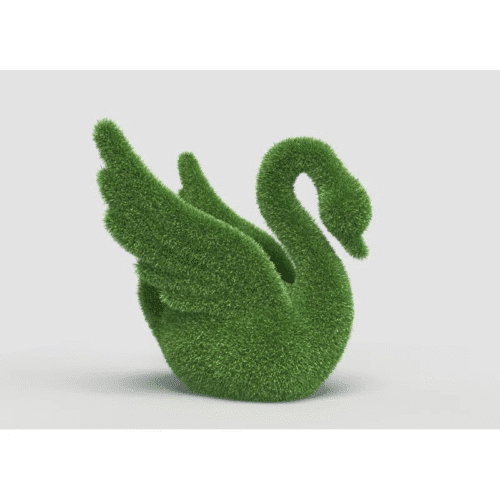 Swan Fiberglass Garden Statue