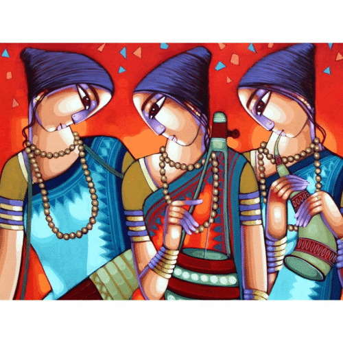 Tune Of Bengal | Acrylic On Canvas | Sekhar Roy | For Wall Décor
