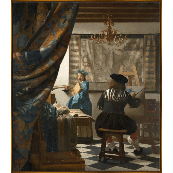 Jan Vermeer " Painter In His Studio " by Johannes Vemeer